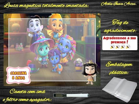 Lousa Magnética Super Monstros em Ação com Embalagem