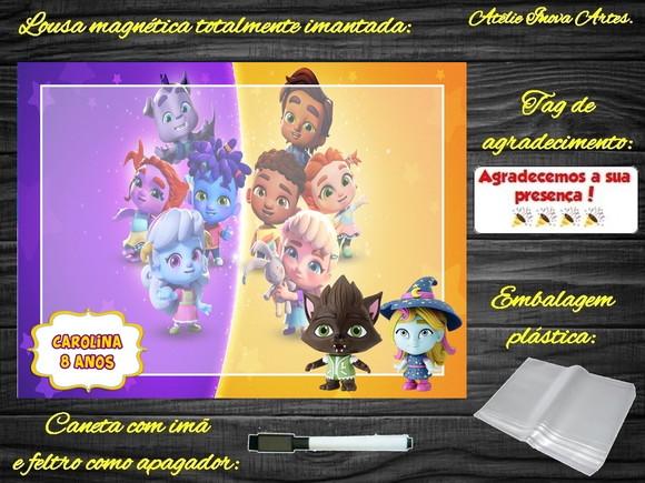 Lousa Magnética Super Monstros em Ação com Embalagem