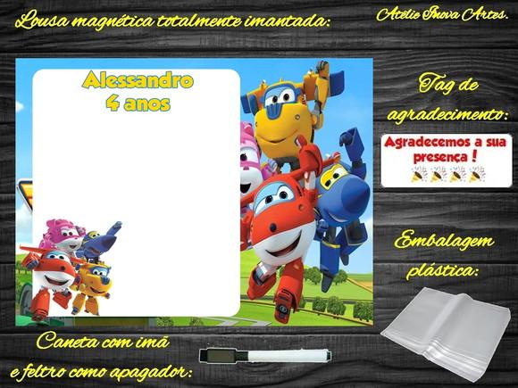 Lousa Magnética Super Wings com Embalagem