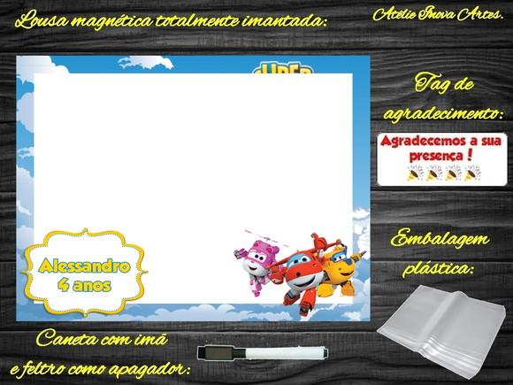 Lousa Magnética Super Wings com Embalagem