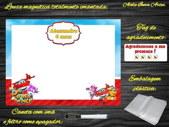 Lousa Magnética Super Wings com Embalagem