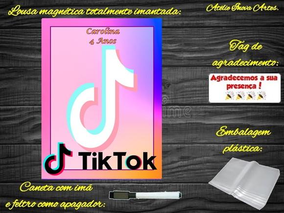 Lousa Magnética Tik Tok com Embalagem