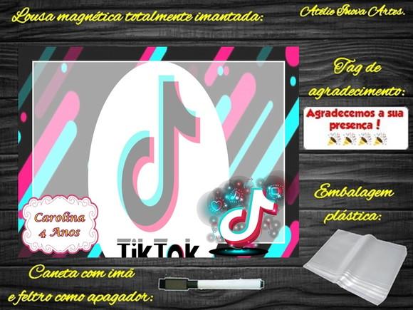 Lousa Magnética Tik Tok com Embalagem