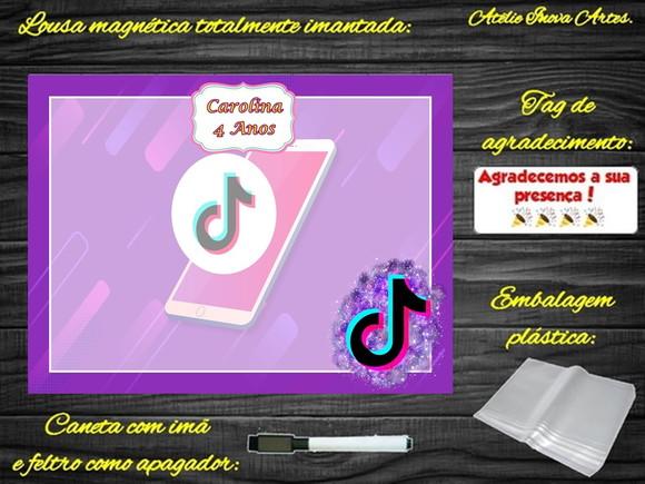 Lousa Magnética Tik Tok com Embalagem