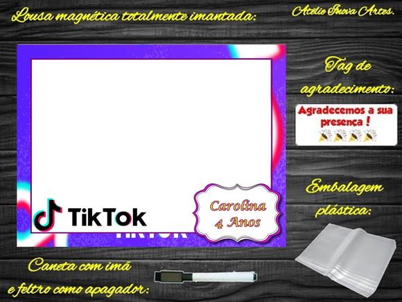 Lousa Magnética Tik Tok com Embalagem