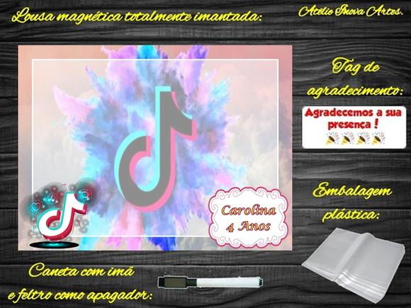 Lousa Magnética Tik Tok com Embalagem