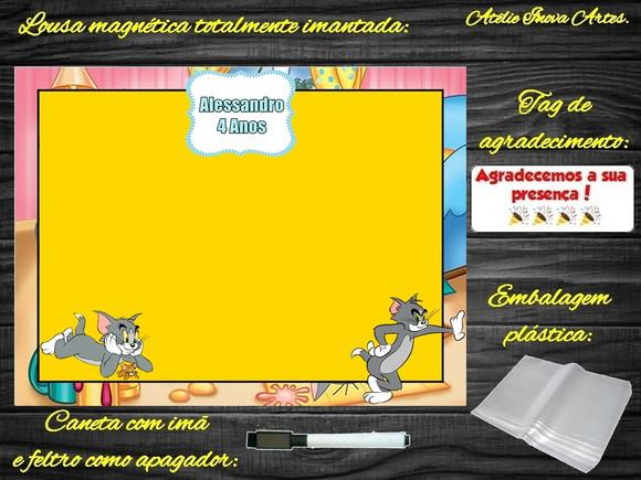 Lousa Magnética Tom e Jerry com Embalagem