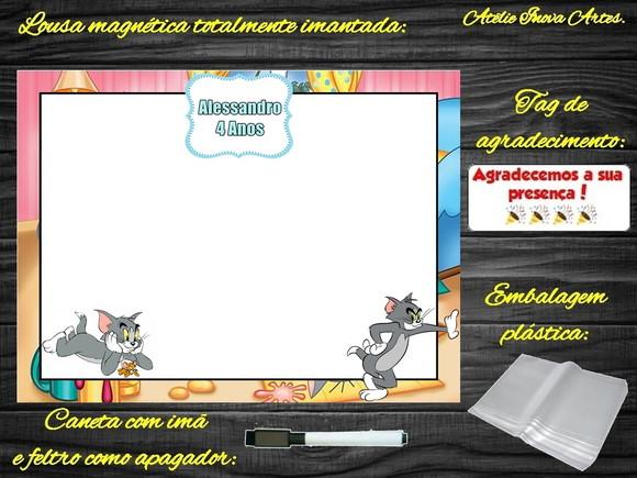 Lousa Magnética Tom e Jerry com Embalagem