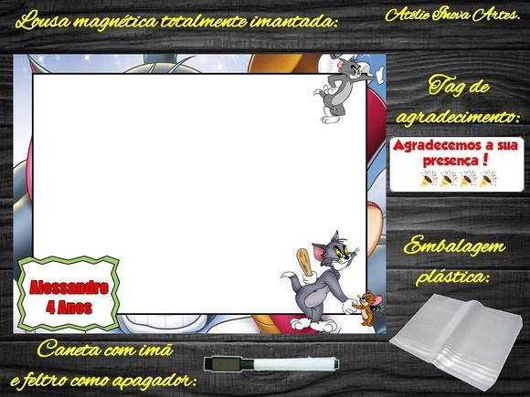 Lousa Magnética Tom e Jerry com Embalagem