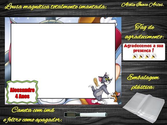 Lousa Magnética Tom e Jerry com Embalagem