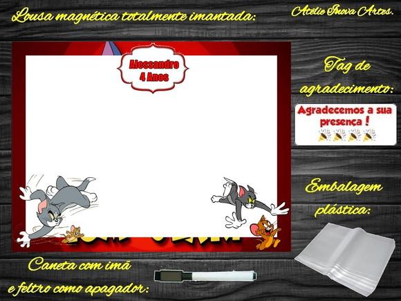 Lousa Magnética Tom e Jerry com Embalagem