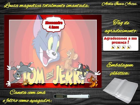 Lousa Magnética Tom e Jerry com Embalagem