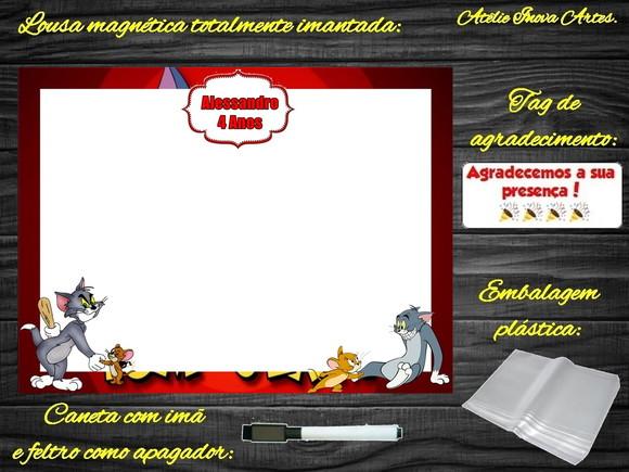Lousa Magnética Tom e Jerry com Embalagem