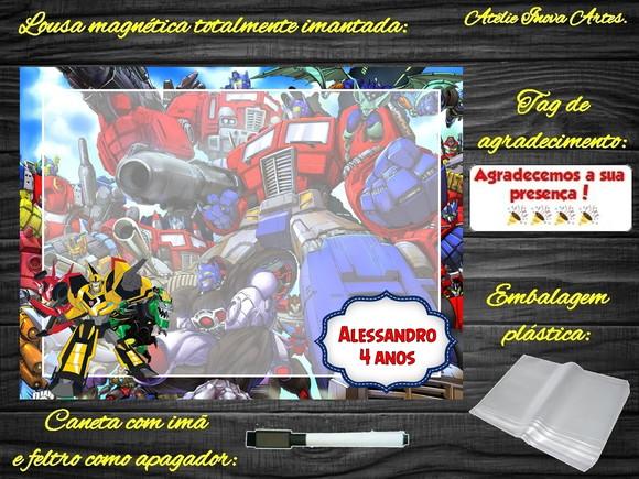 Lousa Magnética Transformers com Embalagem