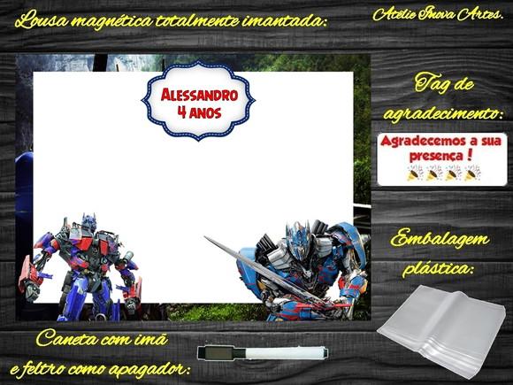 Lousa Magnética Transformers com Embalagem
