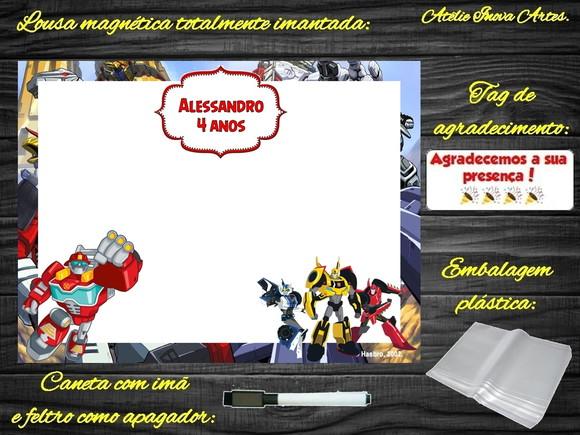 Lousa Magnética Transformers com Embalagem