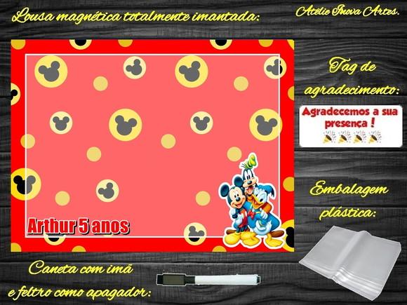 Lousa Magnética Turma do Mickey com Embalagem