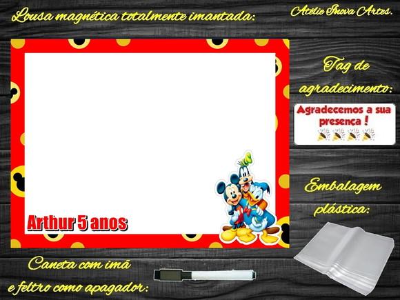 Lousa Magnética Turma do Mickey com Embalagem
