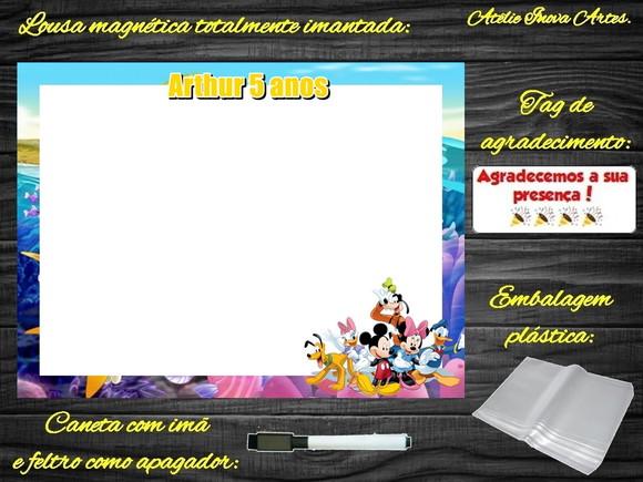 Lousa Magnética Turma do Mickey com Embalagem