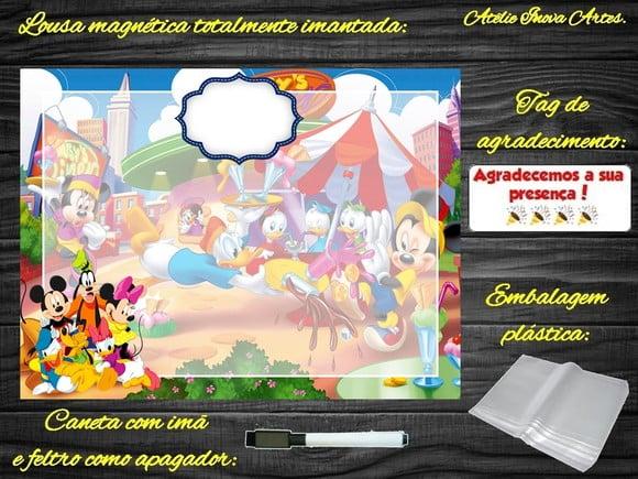 Lousa Magnética Turma do Mickey com Embalagem