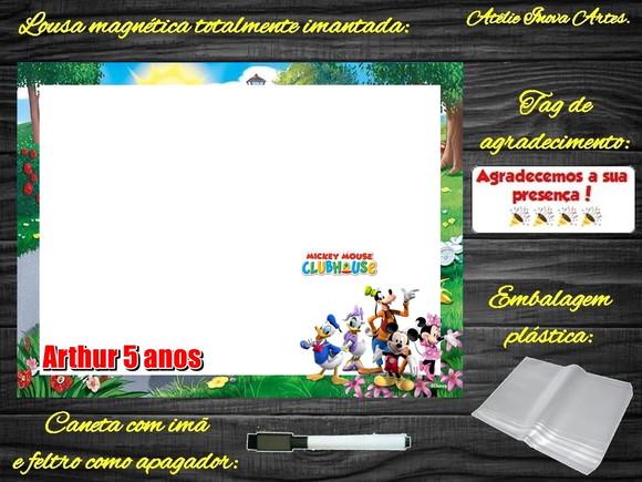 Lousa Magnética Turma do Mickey com Embalagem