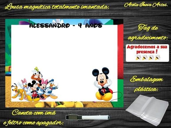 Lousa Magnética Turma do Mickey com Embalagem