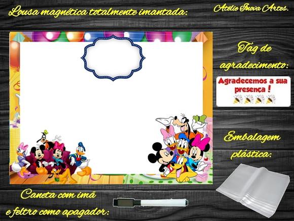 Lousa Magnética Turma do Mickey com Embalagem