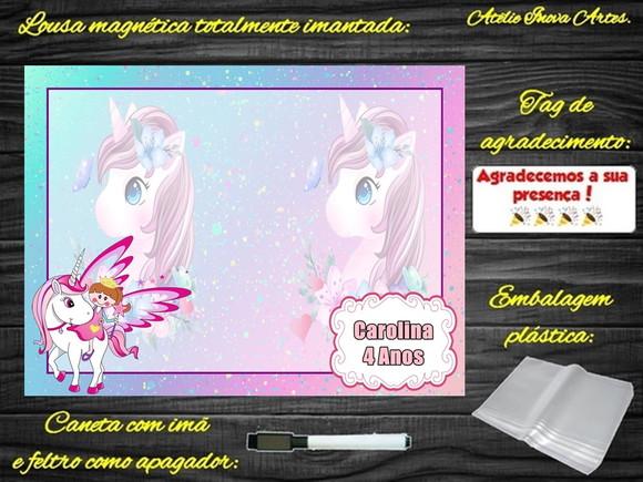 Lousa Magnética Unicórnio com Embalagem