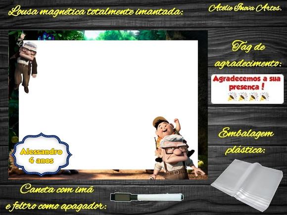 Lousa Magnética Up Altas Aventuras com Embalagem