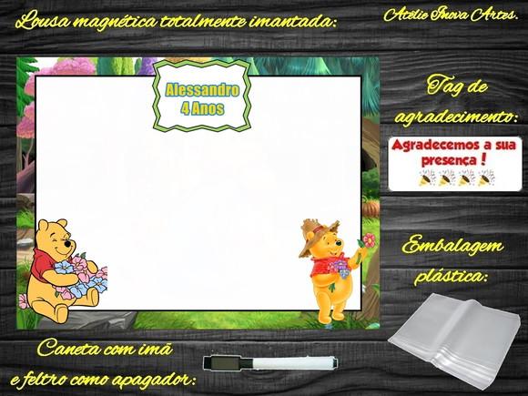Lousa Magnética Ursinho Pooh com Embalagem