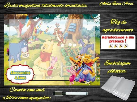 Lousa Magnética Ursinho Pooh com Embalagem