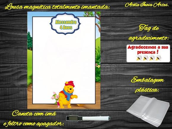 Lousa Magnética Ursinho Pooh com Embalagem