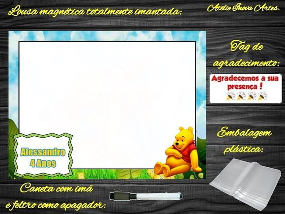 Lousa Magnética Ursinho Pooh com Embalagem