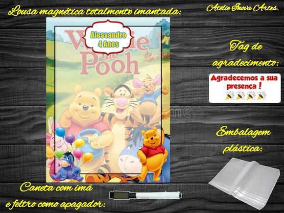 Lousa Magnética Ursinho Pooh com Embalagem