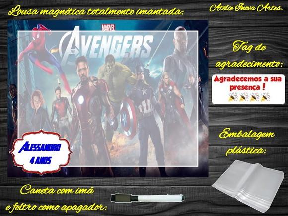 Lousa Magnética Vingadores com Embalagem