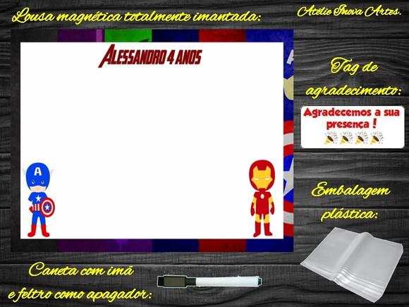 Lousa Magnética Vingadores com Embalagem
