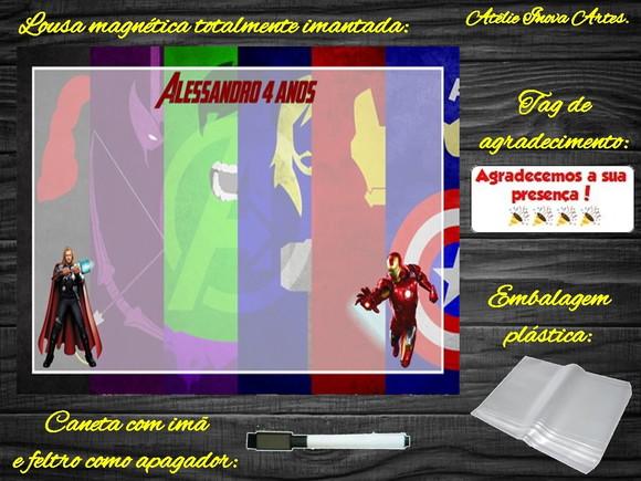Lousa Magnética Vingadores com Embalagem