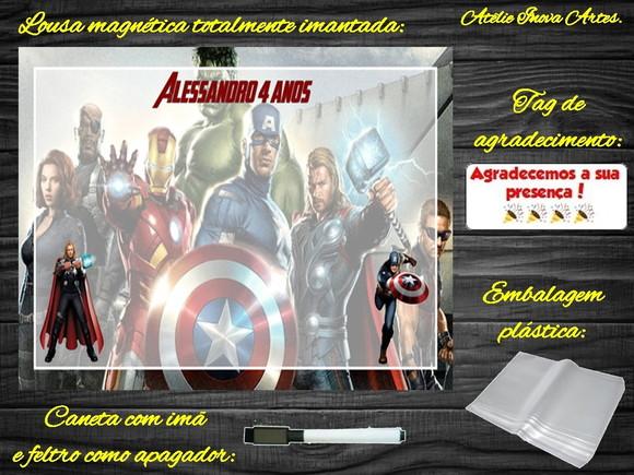 Lousa Magnética Vingadores com Embalagem