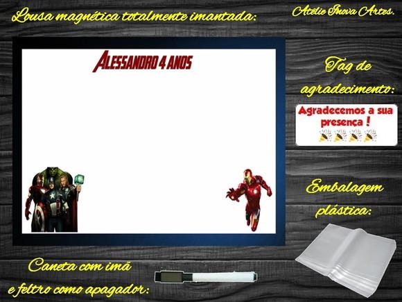 Lousa Magnética Vingadores com Embalagem