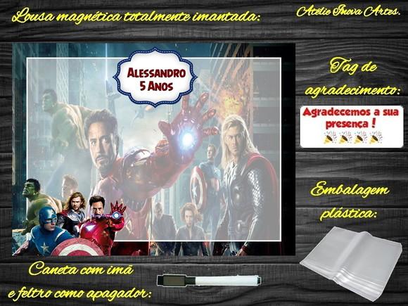 Lousa Magnética Vingadores com Embalagem