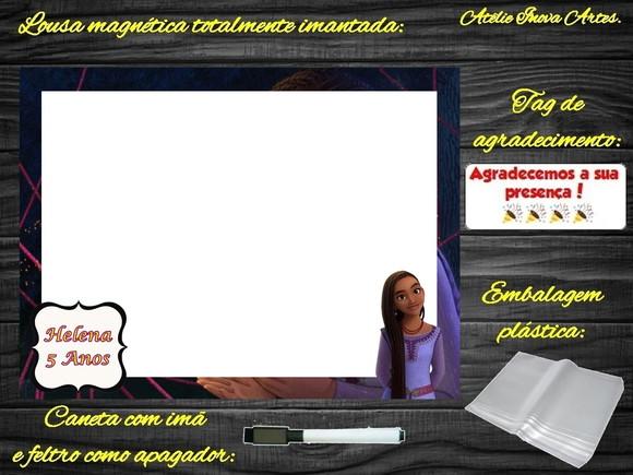 Lousa Magnética Wish com Embalagem