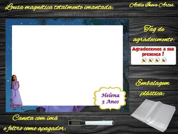 Lousa Magnética Wish com Embalagem