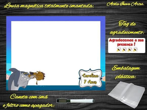 Lousa Magnética Zig e Sharko com Embalagem