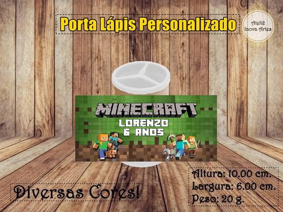 Porta Lápis Personalizado Minecraft