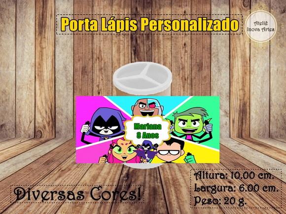 Porta Lápis Personalizado Jovens Titãs