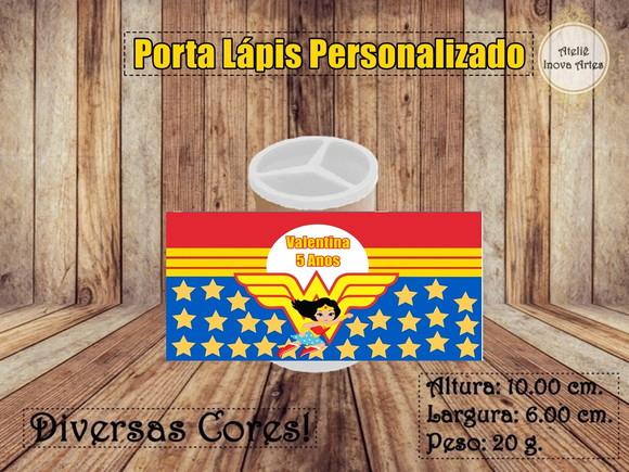 Porta Lápis Personalizado Mulher Maravilha