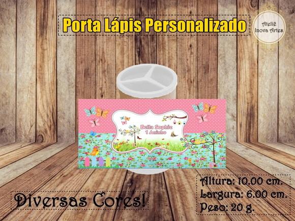 Porta Lápis Personalizado Jardim Encantado