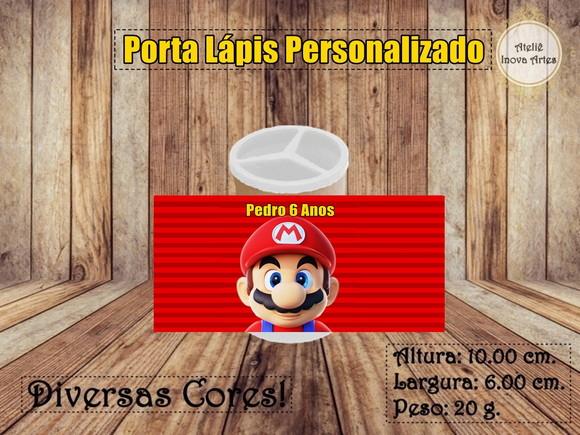 Porta Lápis Personalizado Super Mário
