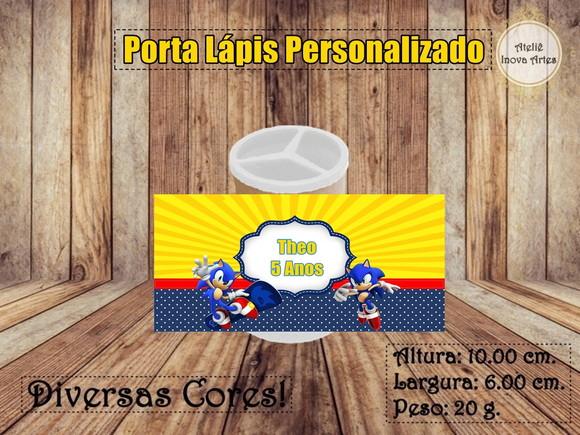 Porta Lápis Personalizado Sonic