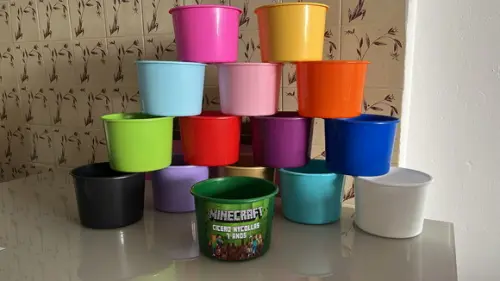 Balde de Pipoca Personalizado Minecraft